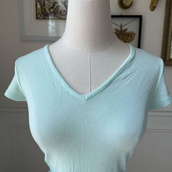 Young Fabulous & Broke Blue Ombré Midi Dress Ruched Sides Stretchy $150 S - Picture 2 of 8